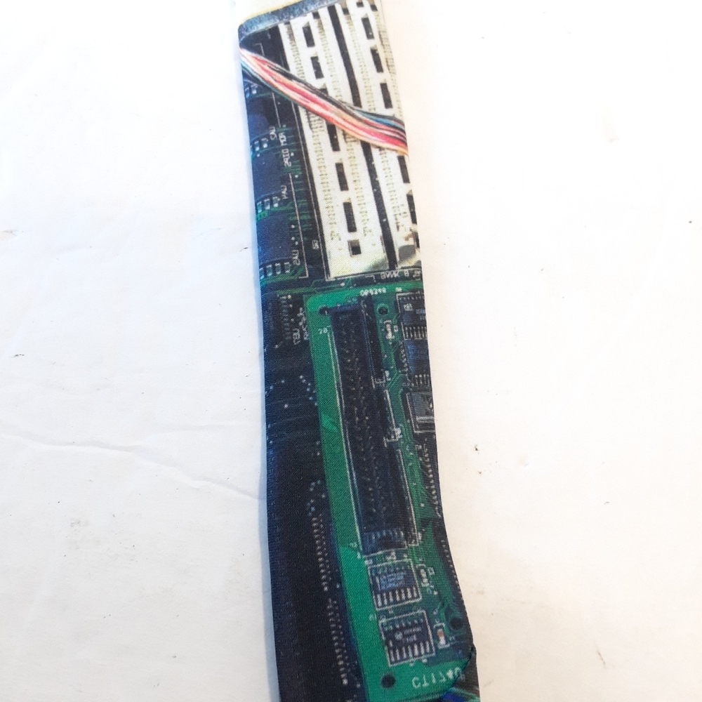 Ralph Computer Vintage 1995 Ralph Marlin Computer Images Necktie - Gem